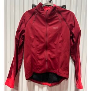 GORE BIKE WEAR Womens XL Windstopper Jacket Soft Shell – Red Cycling Convertible